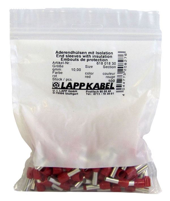 Lapp Ferrules Single 10mm2 x 12mm RD (100 Pack)