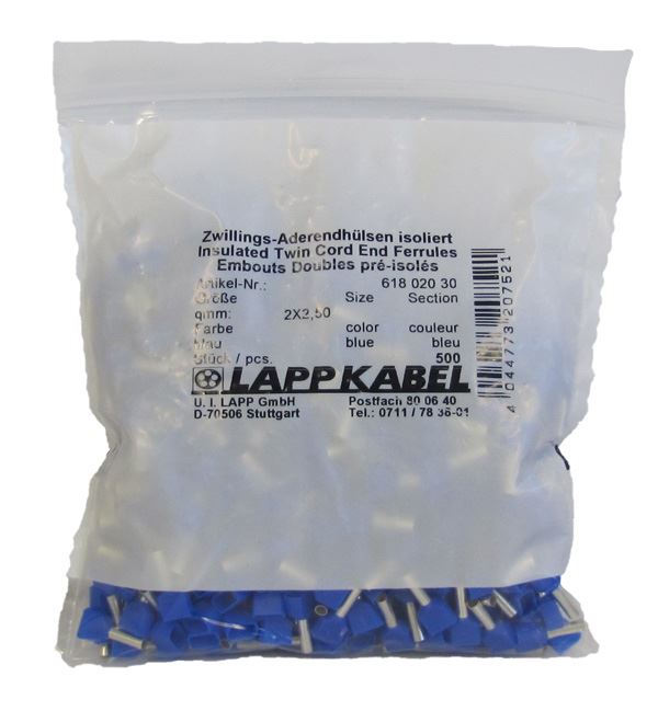 Lapp Ferrules Twin 2x2.5 Blue (500 Pack)