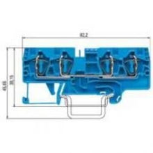 Wieland 4 Pole - Spring Clamp Terminal - 4mm (Blue) — Scott Electrical