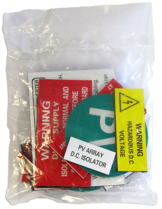 Engcomp PV - DC Warning Sticker Pack - 24pcs