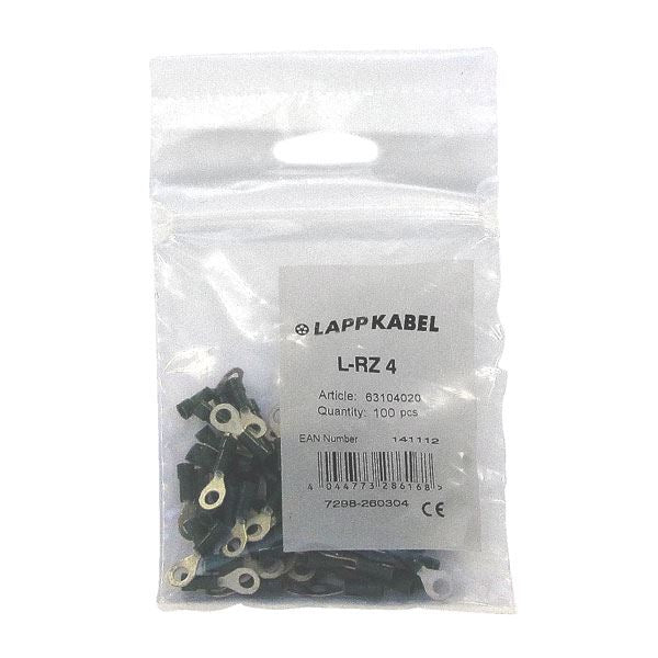 Lapp Ring Cable Lugs Insulated L-RZ Green M3 (100 Pack)