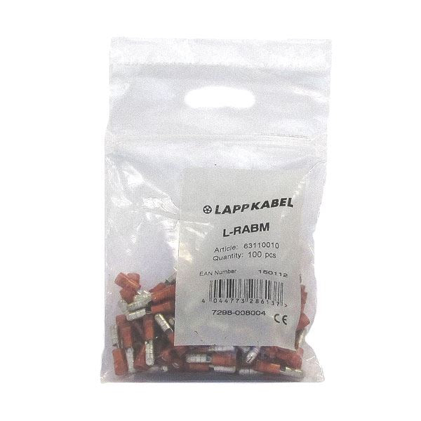 Lapp Circular Connector Insulated L-RABM Red (100 Pack)