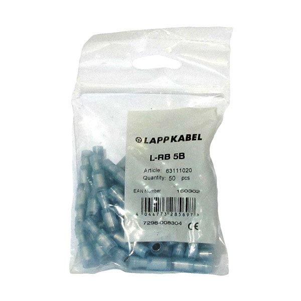 Lapp Connector Sleeve Insulated L-RB 5 Blue (100 Pack)