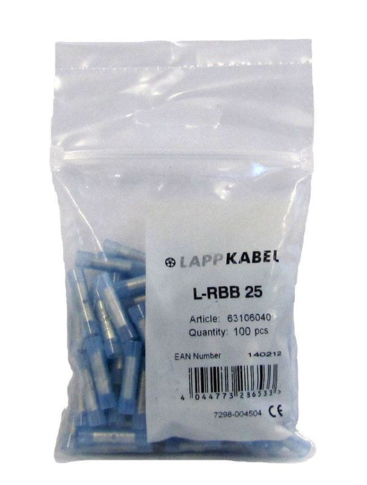 Lapp Butt Joint (Joiner) Insulated L-RBB 25 Blue (100 Pack)
