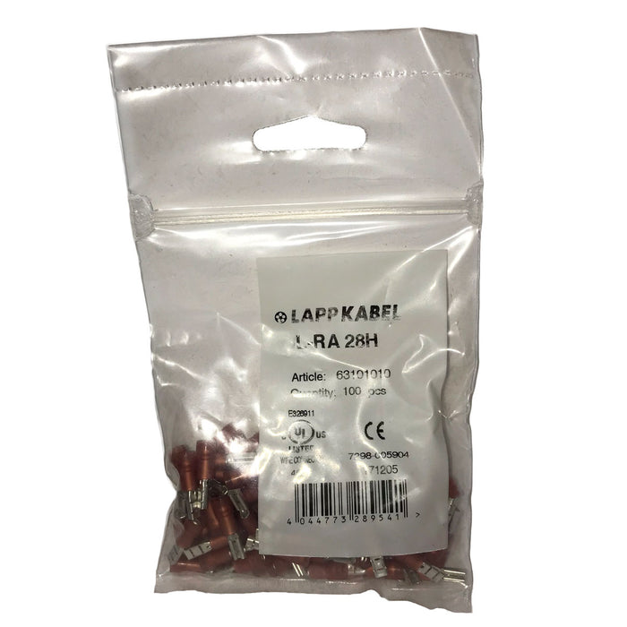 Lapp BLADE RECEPTACLE 2.8 x 0.8 L-RA 28 Red (100 Pack)