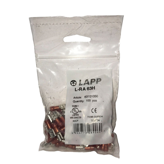 Lapp BLADE RECEPTACLE 6.3 x 0.8 L-RA 63 Red (100 Pack)