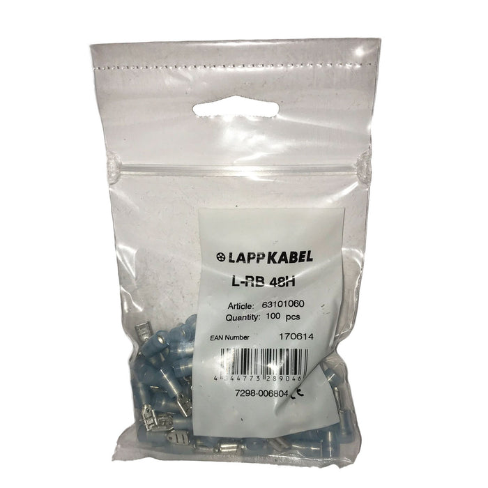 Lapp BLADE RECEPTACLE 4.8 x 0.5 L-RB 48 Blue (100 Pack)