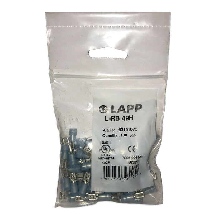 Lapp BLADE RECEPTACLE 4.8 x 0.8 L-RB 49 Blue (100 Pack)