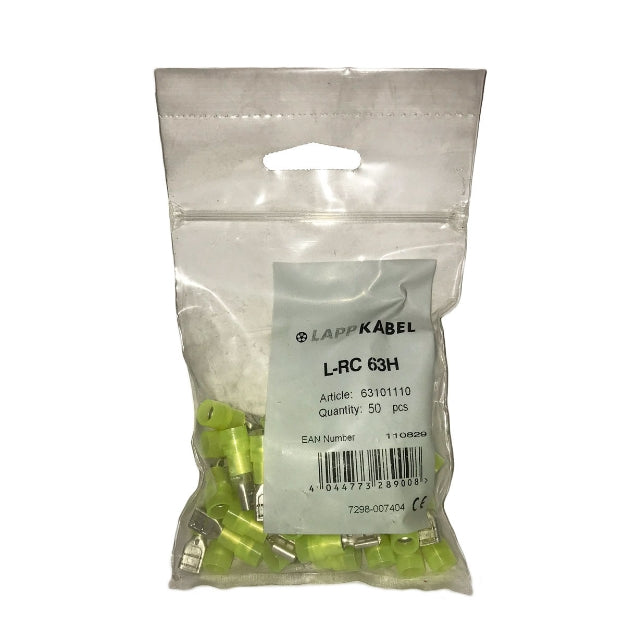 Lapp BLADE RECEPTACLE 6.3 x 0.8 L-RC 63 Yellow (50 Pack)