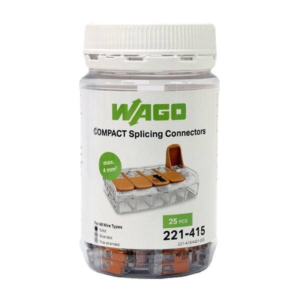 EngComp WAGO-221-415/4401-025 Jar (25) 5-Way 4mm