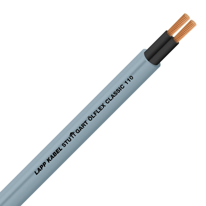 Lapp ?LFLEX 110 Grey Flex Numbered Cores 2X0.5 (2X No Earth)