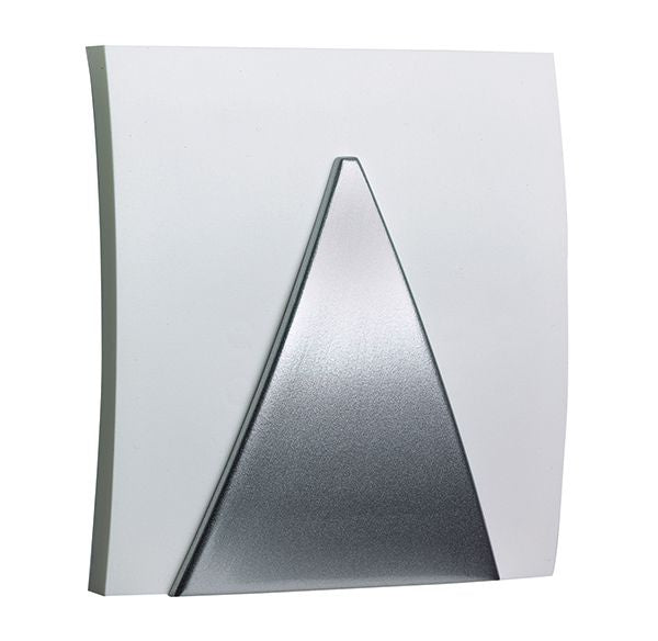 Grothe Electromechanical Two Note Chime, metallic silver triangular