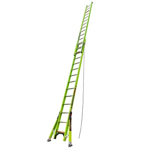 Staffy Little Giant HYPERLITE SUMO, EXTENSION LADDER 16', FIBREGLASS, FLAIRED LEVELLING SYSTEM, DOUBLE PULLEY, INDUSTRIAL 150KG