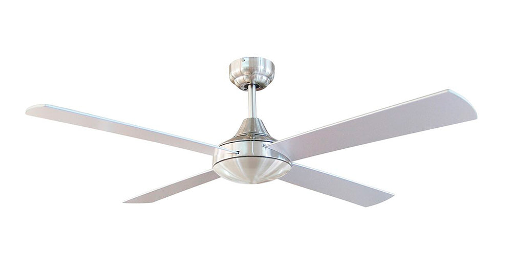 BRILLIANT TEMPO 48' CEILING FAN-BRUSHED CHROME WITH SILVER BLADES