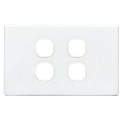 Tradesave Slim Switch Plate Only 4 Gang Accepts All