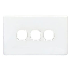 Tradesave Slim Switch Plate Only 3 Gang Accepts All