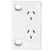 Tradesave Double 10A Vertical Power Point Removable Cover