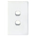 Tradesave Slim 16A 2-Way Vertical 2 Gang Switch Moulded In Flame