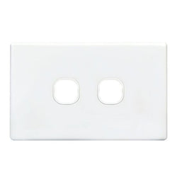 Tradesave Slim Switch Plate Only 2 Gang Accepts All
