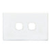Tradesave Slim Switch Plate Only 2 Gang Accepts All