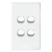 Tradesave Slim 16A 2-Way Vertical 4 Gang Switch Moulded In Flame