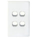 Tradesave 16A 2-Way Vertical 4 Gang Switch Moulded In Flame Resistant