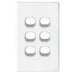Tradesave 16A 2-Way Vertical 6 Gang Switch Moulded In Flame Resistant