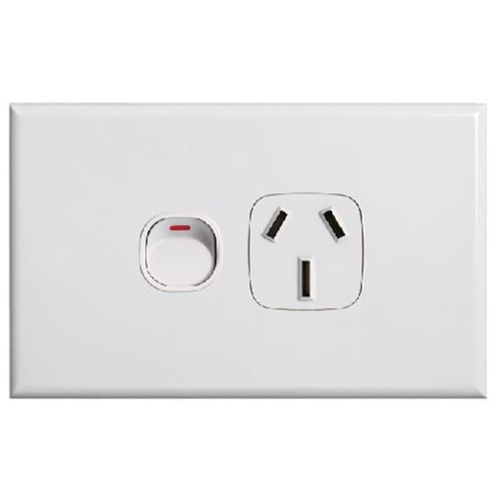 Tradesave Slim 10A Single Horizontal Gang Switch Removable