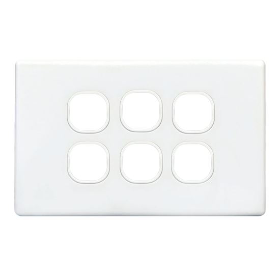 Tradesave Switch Plate Only 6 Gang Accepts All  Mechanisms