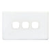 Tradesave Switch Plate Only 3 Gang Accepts All  Mechanisms