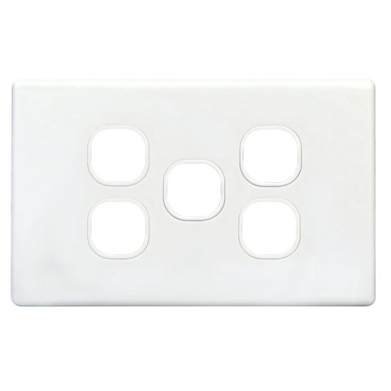 Tradesave Switch Plate Only 5 Gang Accepts All  Mechanisms