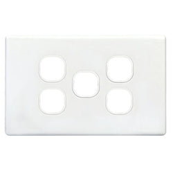 Tradesave Slim Switch Plate Only 5 Gang Accepts All