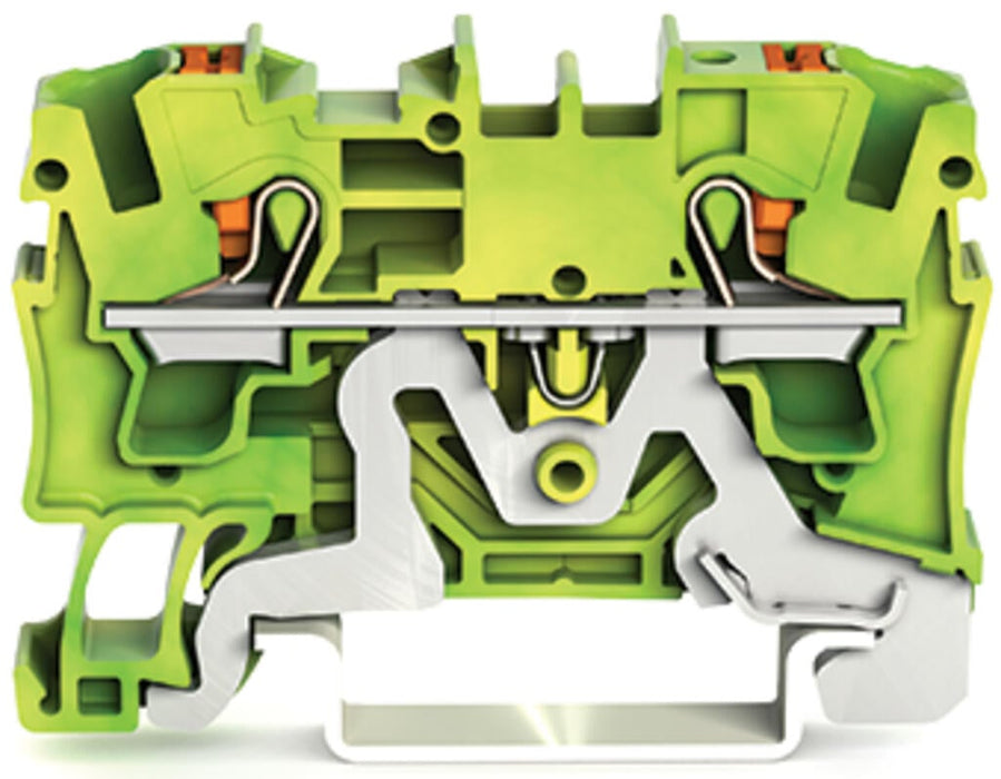Engcomp  TOPJOB S with Push-Button 4mm² width 6,2 2-conductor ground terminal block