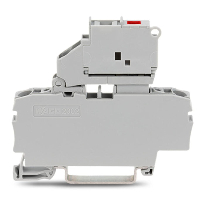 EngComp Wago Fuse Terminal - Cage Clamp Terminal with 24V blow indication - 2.5mm (Grey)