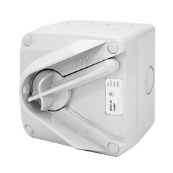 Allsales 1P 20amp 250V Isolator Switch IP66 Supplied with lock and key