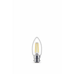 Philips 929001889949 LED Bulb Classic Filament 4.3-40W B35 B22 Warm White Clear Non-Dimmable