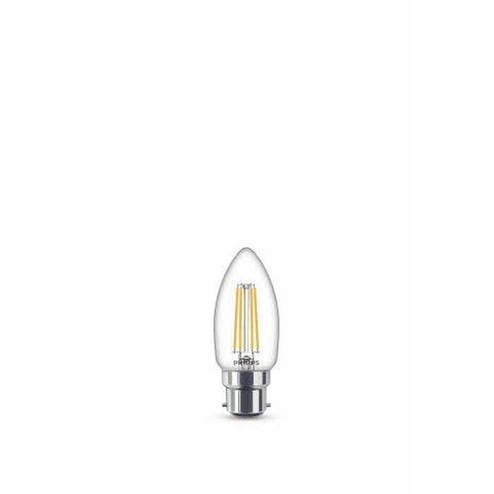 Philips 929001889949 LED Bulb Classic Filament 4.3-40W B35 B22 Warm White Clear Non-Dimmable