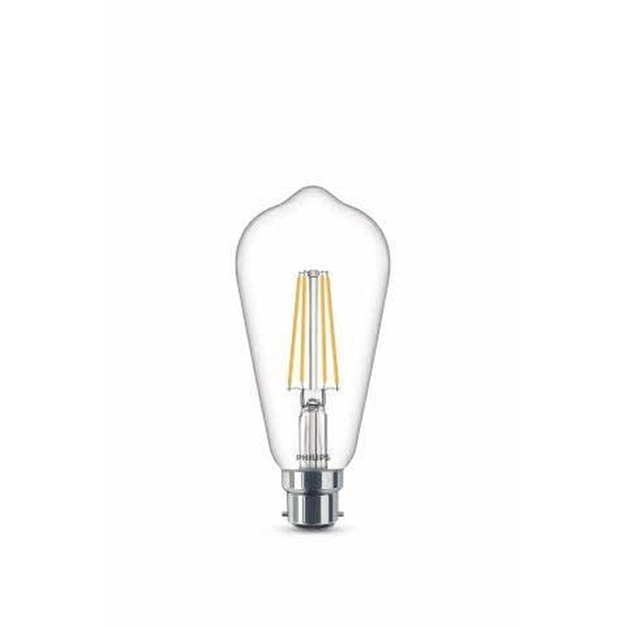 Philips 929001387749 LED Bulb Classic Filament 7-60W ST64 B22 Warm White Clear Non-Dimmable