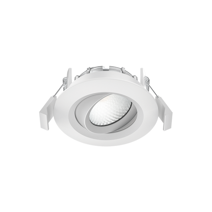 Avantas LED Downlight Leon Recessed 10W IP65 3000K 10deg Tilt ICF White