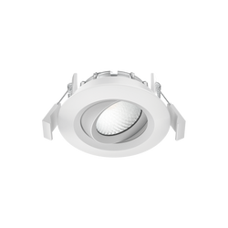 Avantas LED Downlight Leon Recessed 10W IP65 3000K 40deg Tilt ICF White