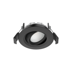 Avantas LED Downlight Leon Recessed 10W IP65 3000K 25deg Tilt ICF Black