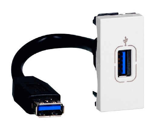 Arteor USB Female 2.0 socket Preterminated 1 module white