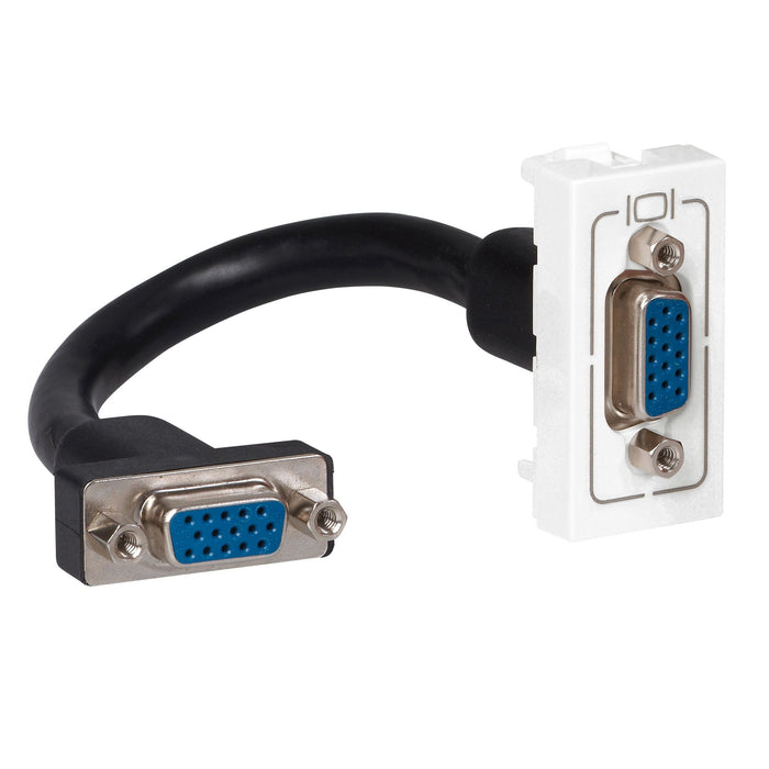 Arteor HD15 Socket Preterminated 1 module white