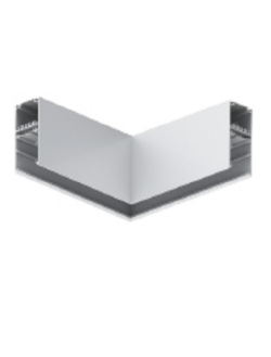 L SHAPE VERTICAL CONNECTOR RECESSED TRACK BLACK 216.5x75x60