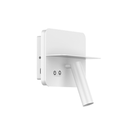 READING LIGHT IP20 WITH TWO USB INTERFACE BUILT IN NON DIM WHITE