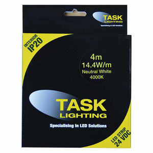 Task STRIP PACK 3M 14.4W/M 24VDC NEUT WHITE