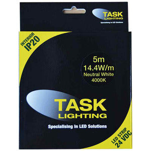Task STRIP PACK 5M 14.4W/M 24VDC NEUT WHITE