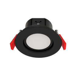 LED Downlight Tilt 8W 230V 3000K or 4000K Round IP44 Black