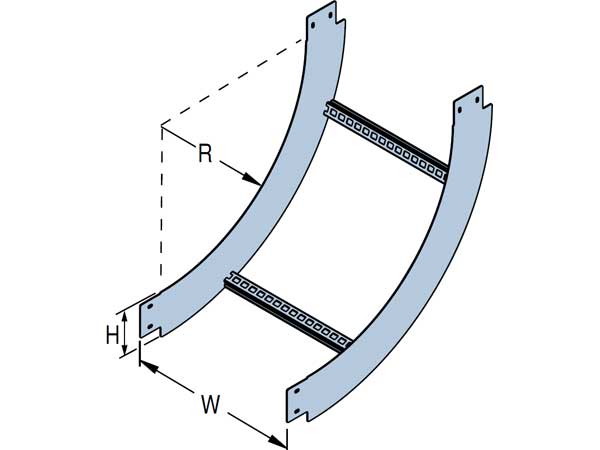 Unistrut 2083078 NEMA 16 Aluminium Cable Ladder Internal Riser AL16-IR-750