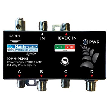 Matchmaster Power Supply 18VDC 3 AMP X 4 Way Power Injector — Scott ...